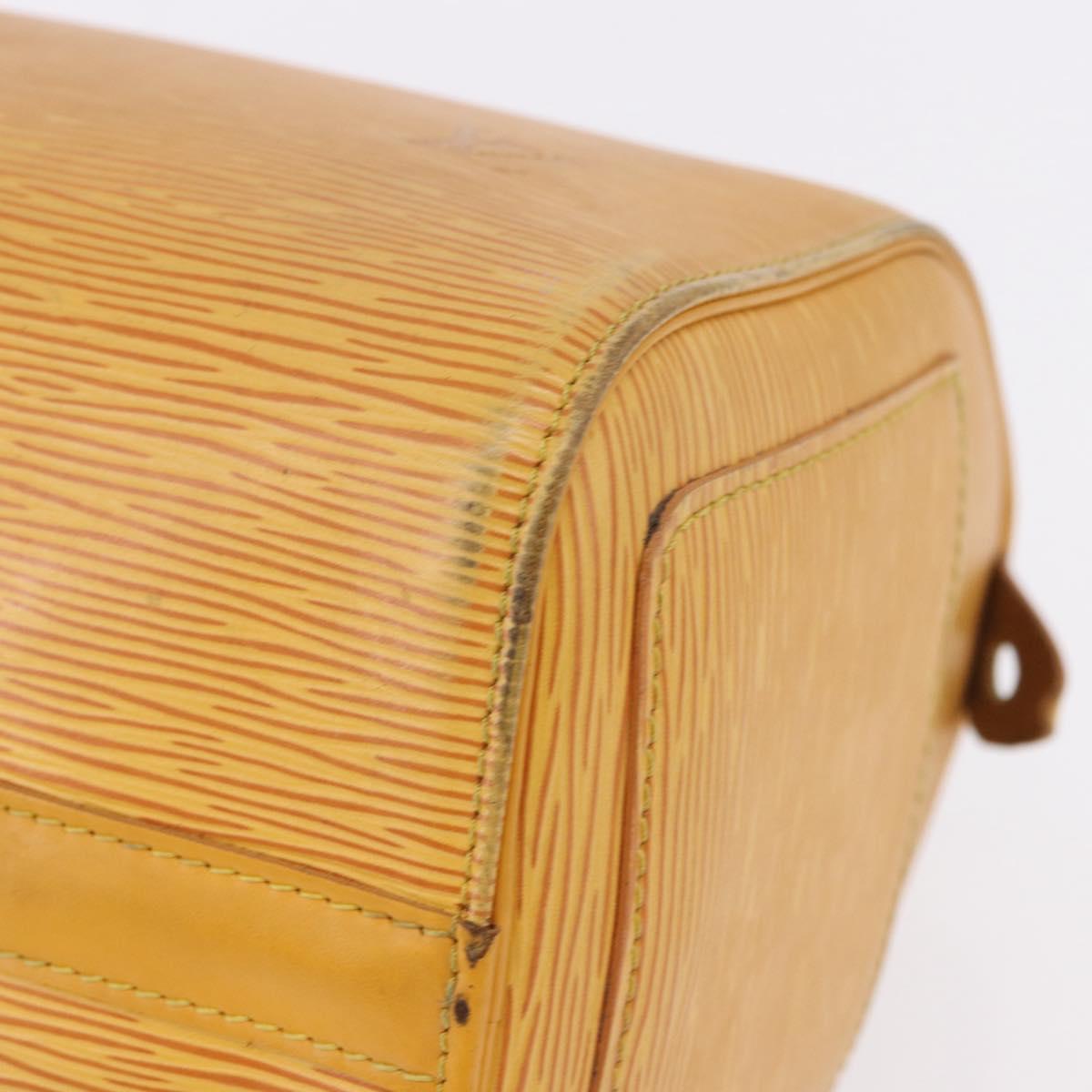 LOUIS VUITTON Epi Speedy 25 Hand Bag Tassili Yellow M43019 LV Auth BA14474