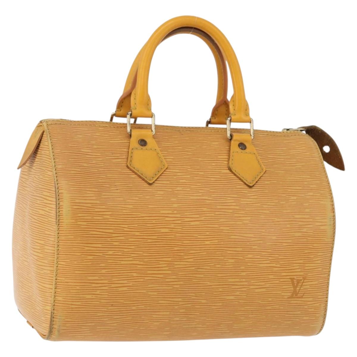 LOUIS VUITTON Epi Speedy 25 Hand Bag Tassili Yellow M43019 LV Auth BA14474