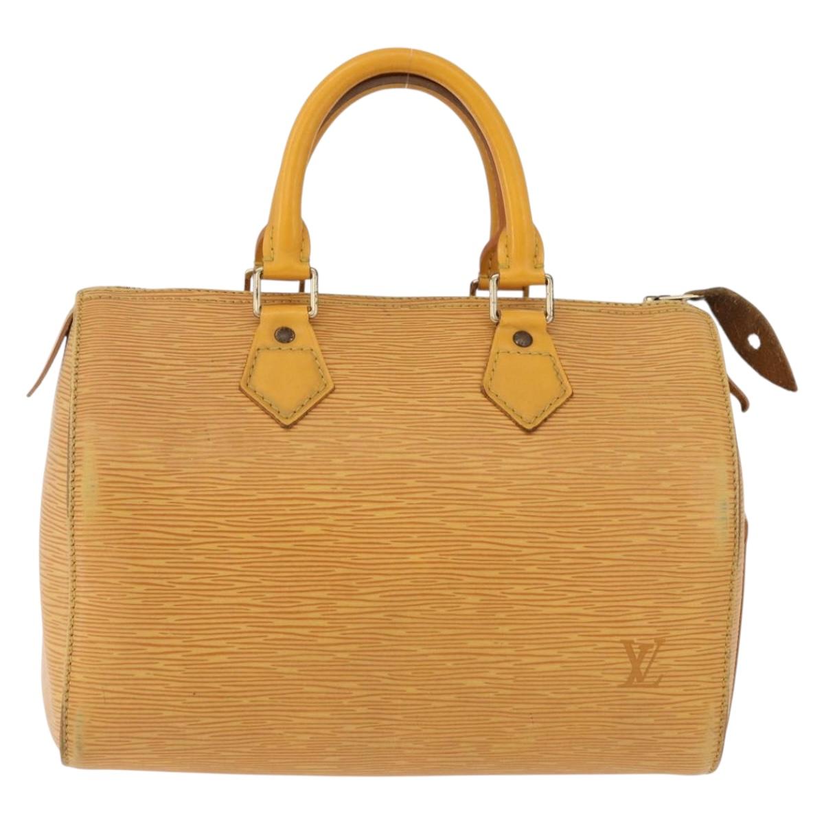 LOUIS VUITTON Epi Speedy 25 Hand Bag Tassili Yellow M43019 LV Auth BA14474