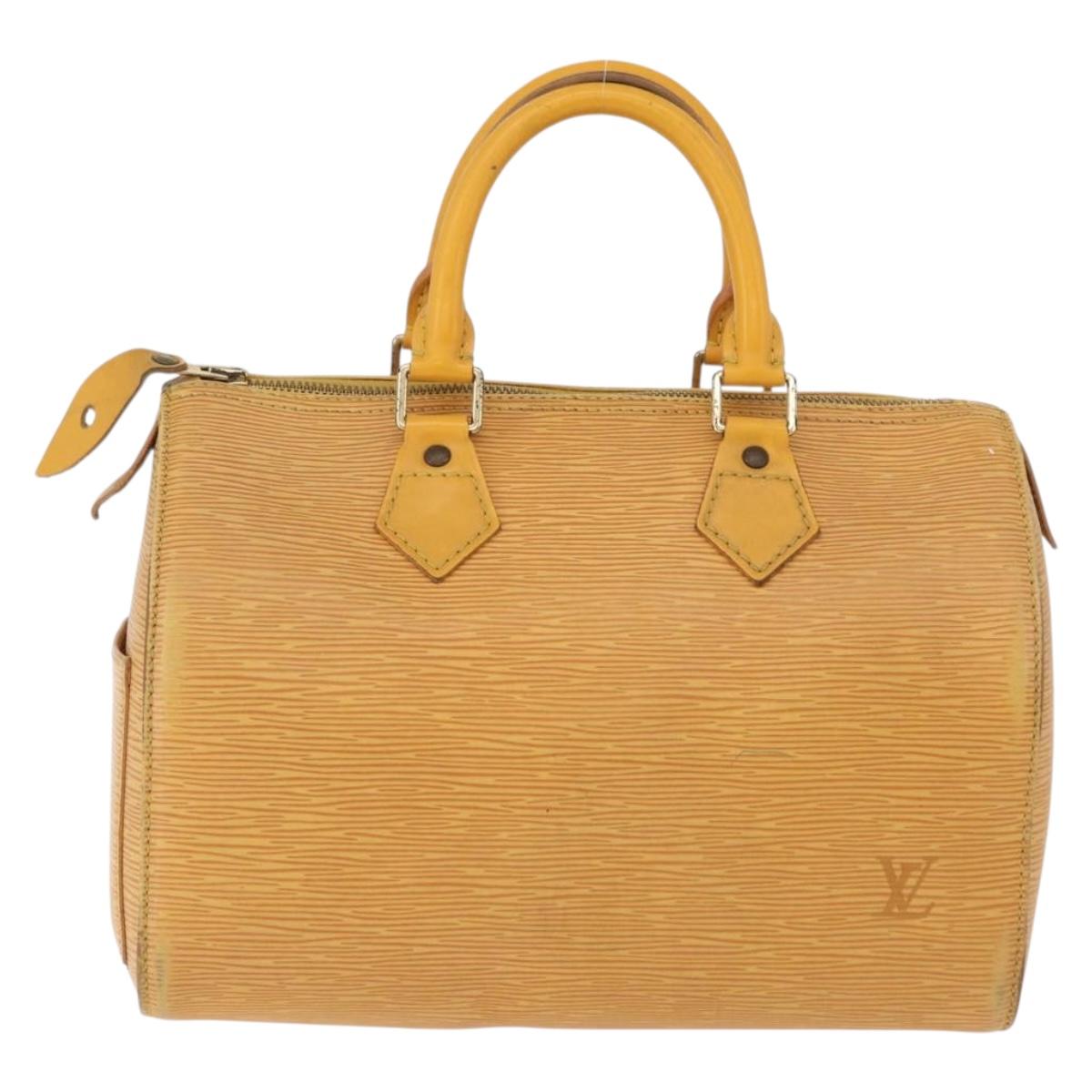 LOUIS VUITTON Epi Speedy 25 Hand Bag Tassili Yellow M43019 LV Auth BA14474