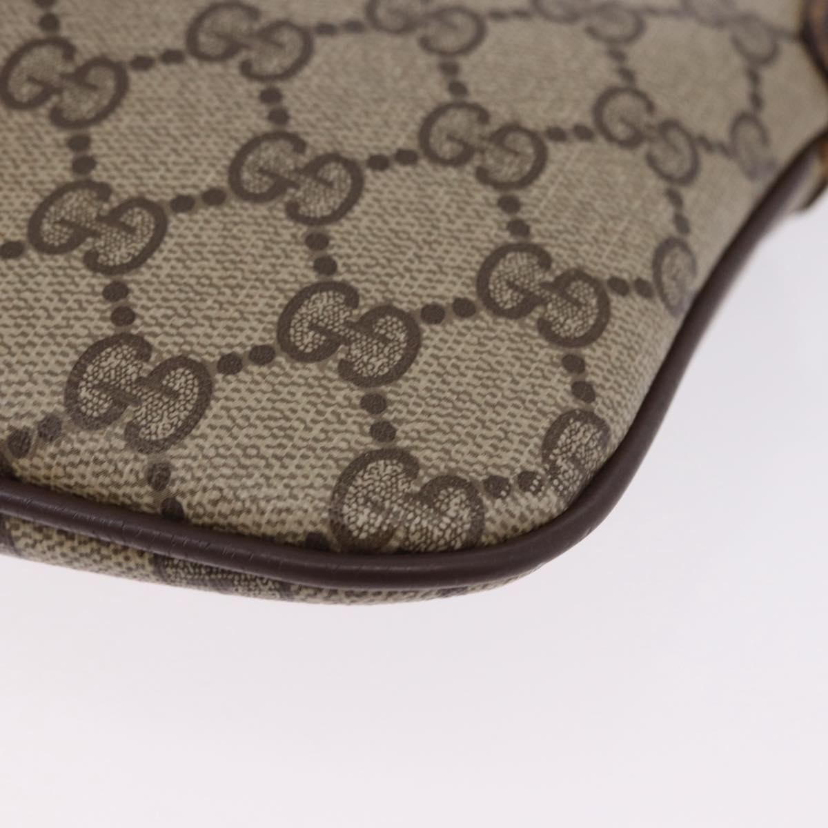 GUCCI GG Supreme Web Sherry Line Bag PVC Beige Gold 904 02 047 Auth BA14476
