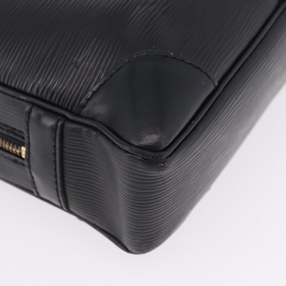 LOUIS VUITTON Epi Porte Documents Voyage Business Bag Black M40321 Auth BA14478