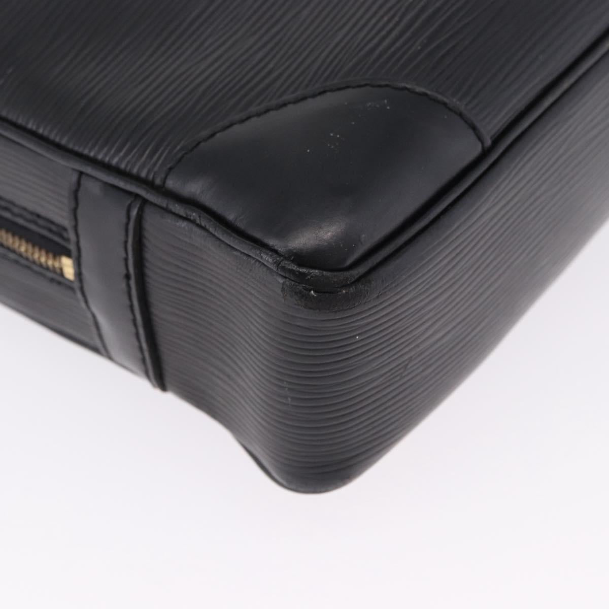 LOUIS VUITTON Epi Porte Documents Voyage Business Bag Black M40321 Auth BA14478