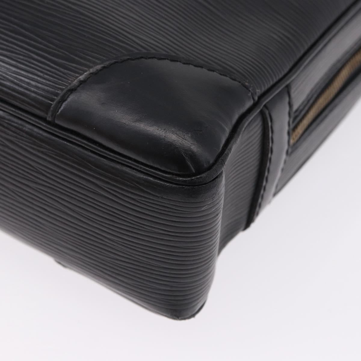 LOUIS VUITTON Epi Porte Documents Voyage Business Bag Black M40321 Auth BA14478