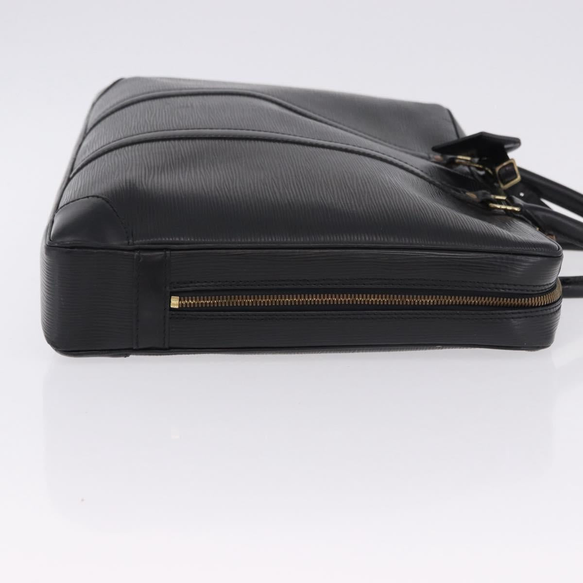 LOUIS VUITTON Epi Porte Documents Voyage Business Bag Black M40321 Auth BA14478