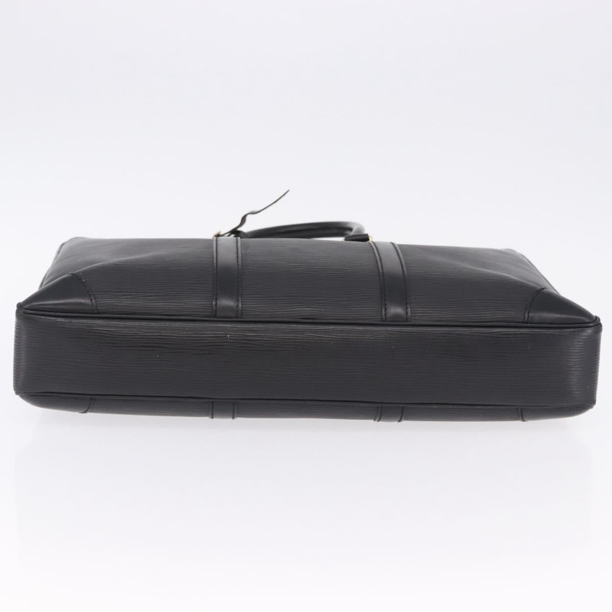LOUIS VUITTON Epi Porte Documents Voyage Business Bag Black M40321 Auth BA14478