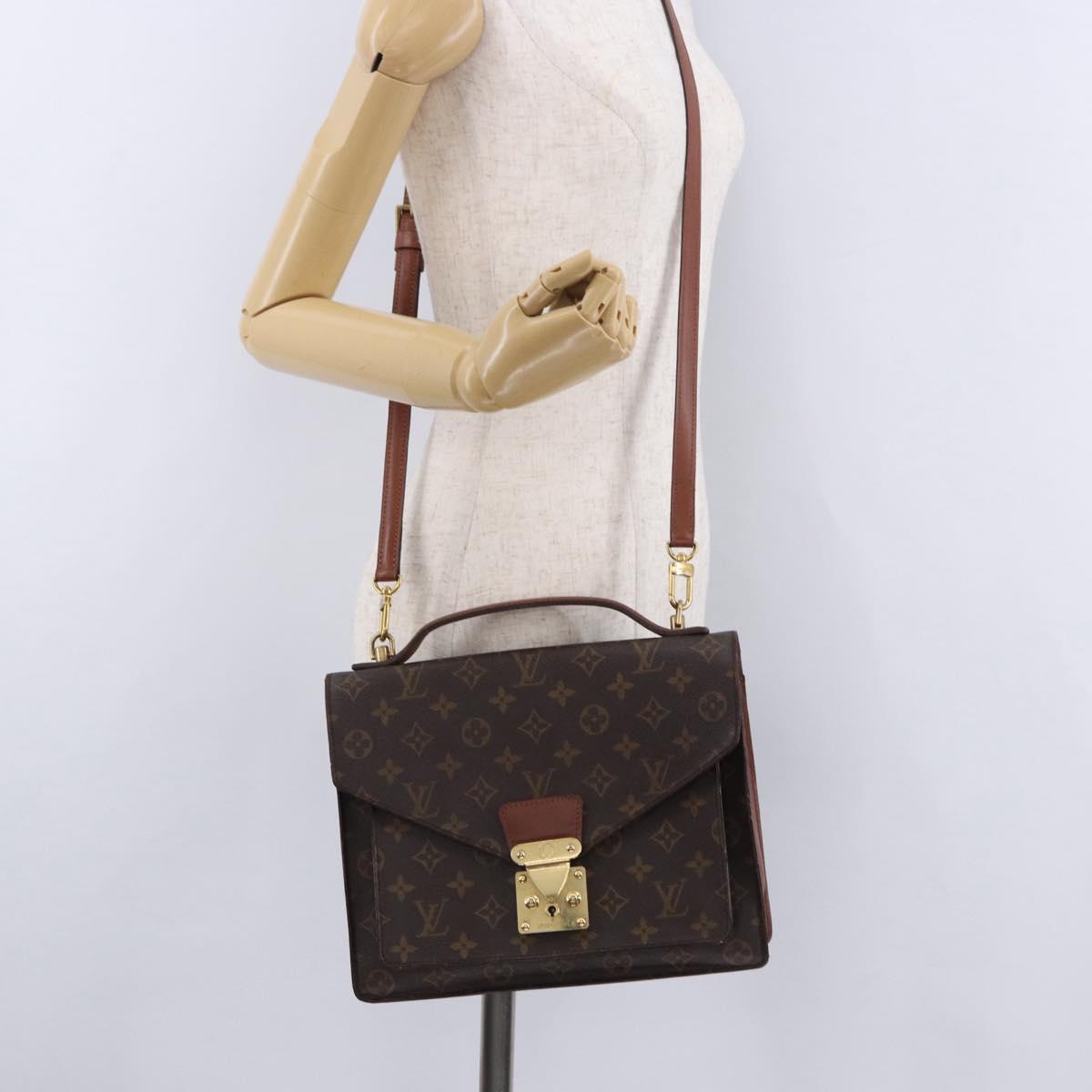 LOUIS VUITTON Monogram Monceau 28 Hand Bag M51185 LV Auth BA14480