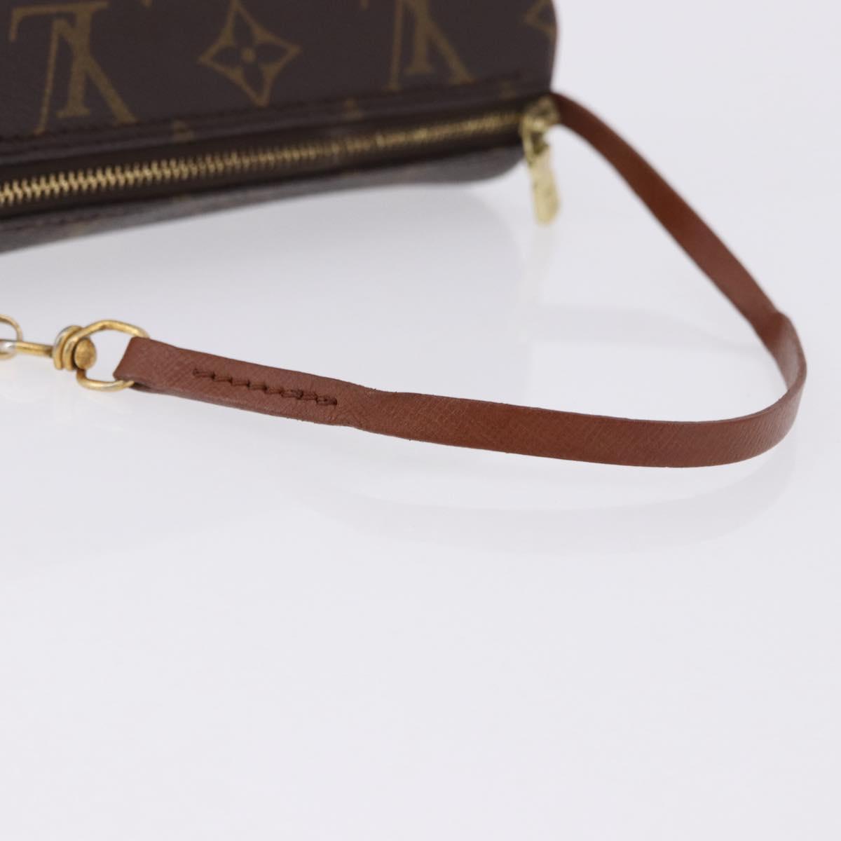 LOUIS VUITTON Monogram Papillon Pouch LV Auth BA14481