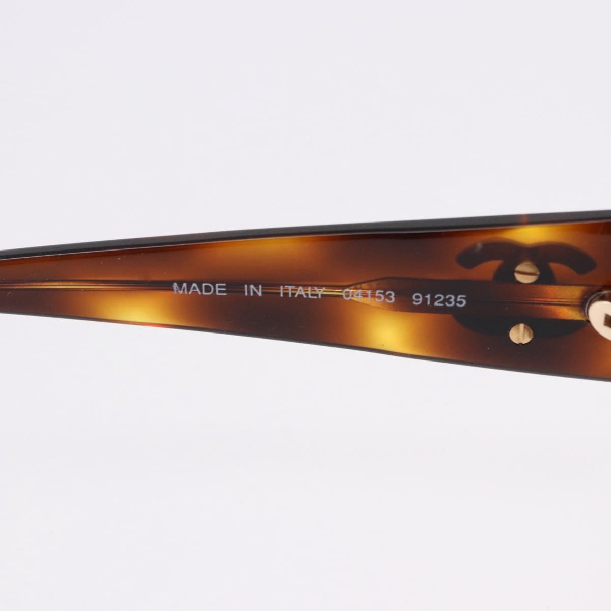 CHANEL Sunglasses plastic Brown CC Auth BA14488M