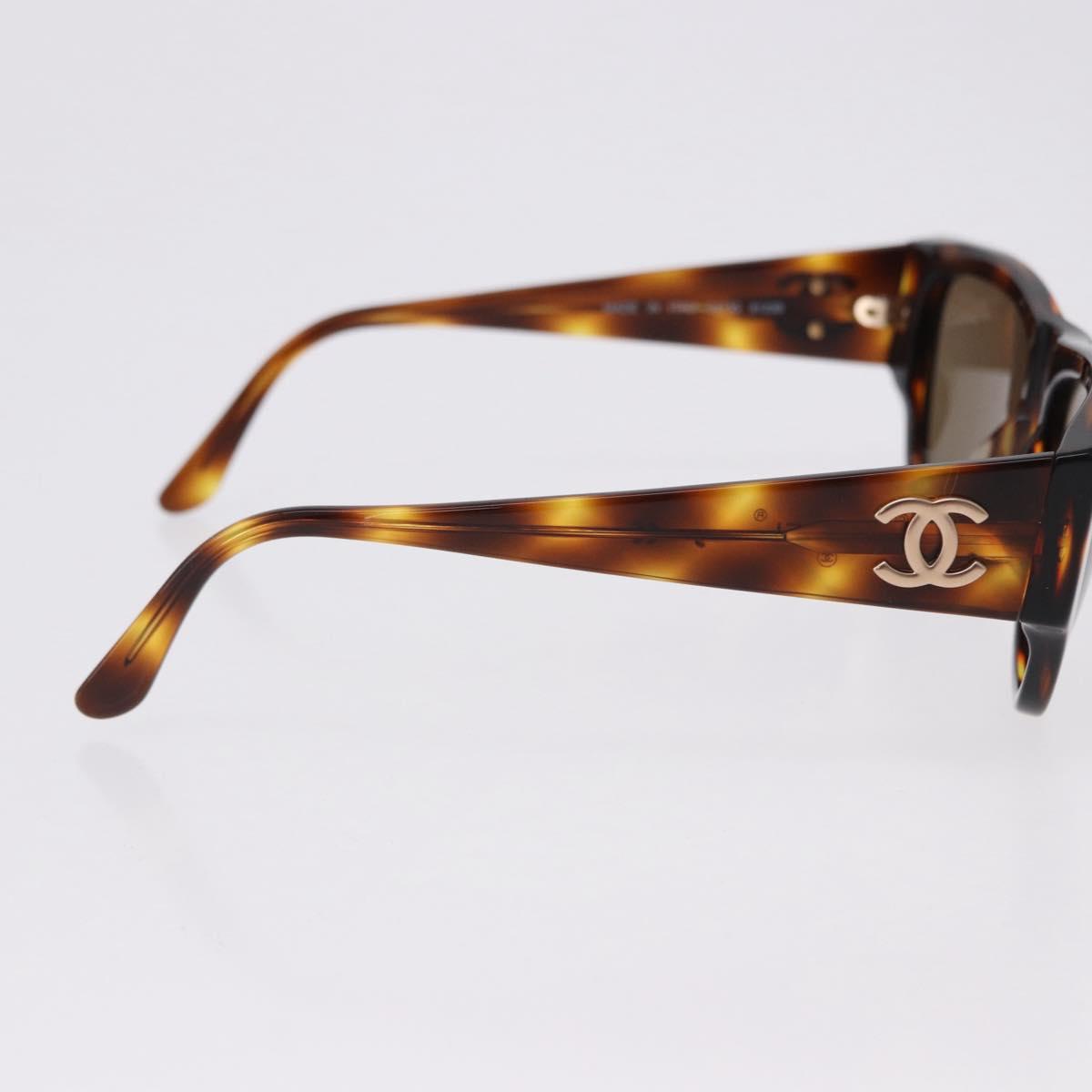 CHANEL Sunglasses plastic Brown CC Auth BA14488M