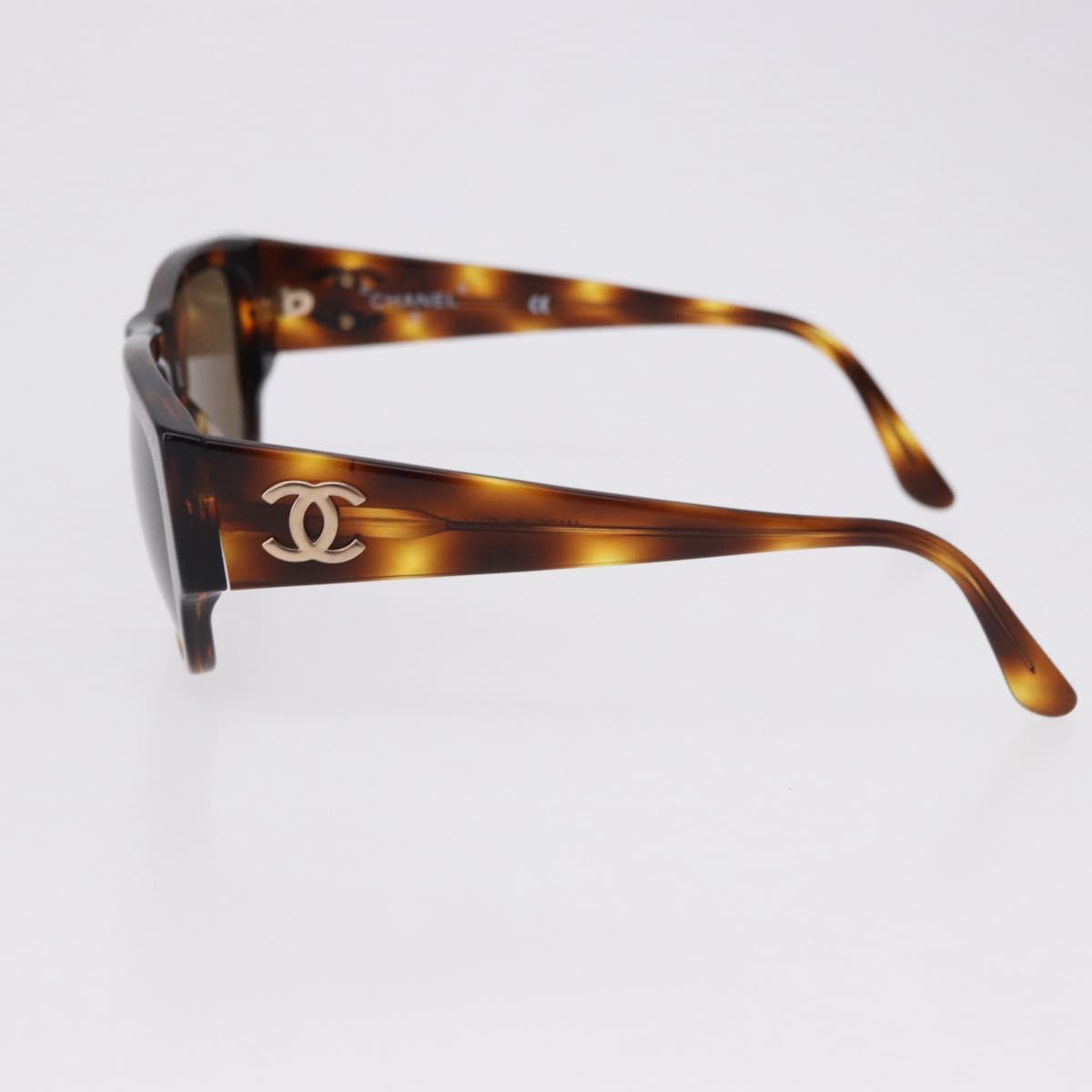 CHANEL Sunglasses plastic Brown CC Auth BA14488M