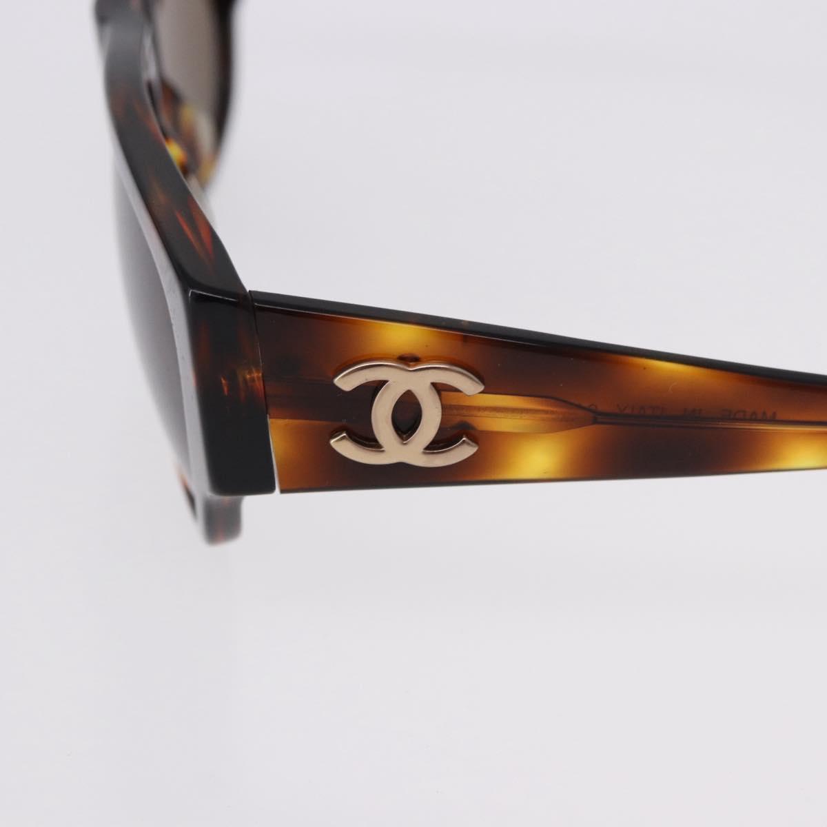 CHANEL Sunglasses plastic Brown CC Auth BA14488M