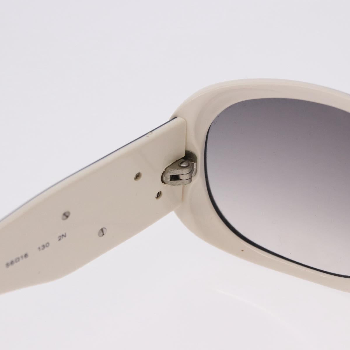 CHANEL Sunglasses plastic Black White CC Auth BA14489