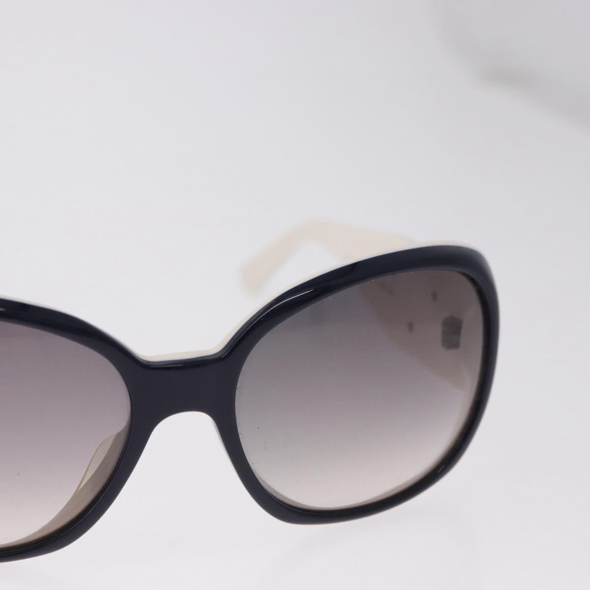 CHANEL Sunglasses plastic Black White CC Auth BA14489