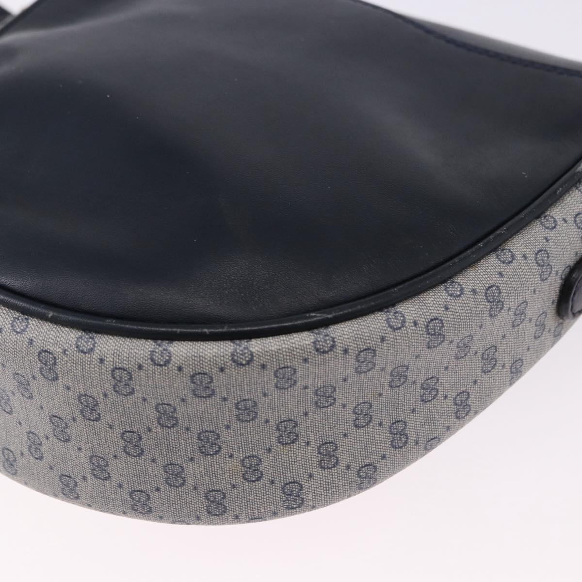 GUCCI Micro GG Supreme Shoulder Bag PVC Navy Gold 007 261 0081 Auth BA14494