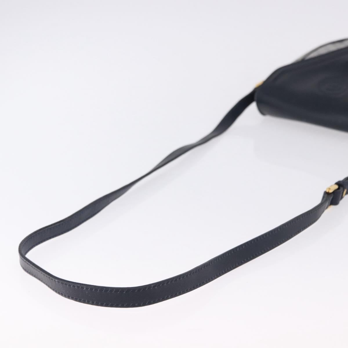 GUCCI Micro GG Supreme Shoulder Bag PVC Navy Gold 007 261 0081 Auth BA14494