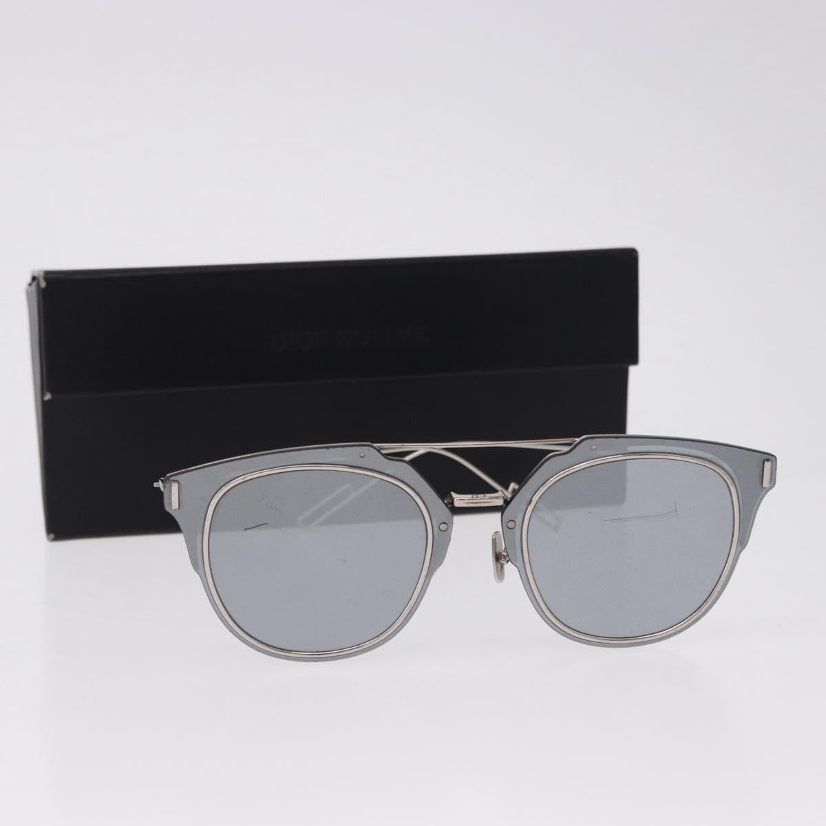 Christian Dior DIOR HOMME Sunglasses metal Silver Auth BA14496