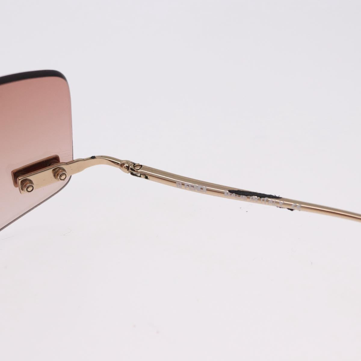 FENDI Sunglasses metal Red Auth BA14498