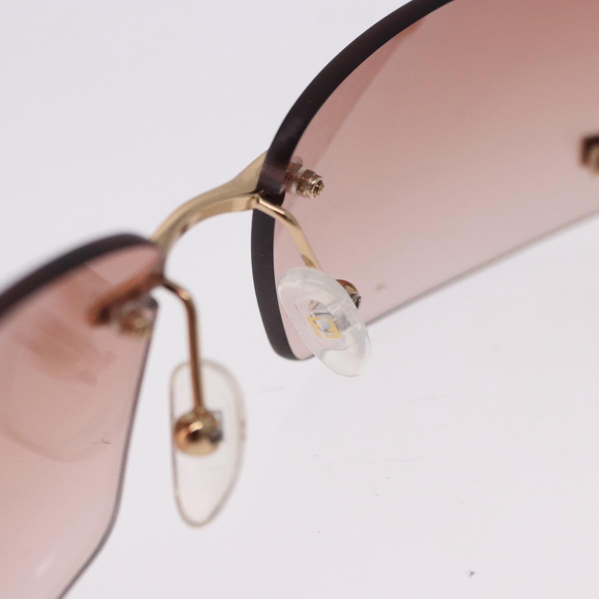 FENDI Sunglasses metal Red Auth BA14498