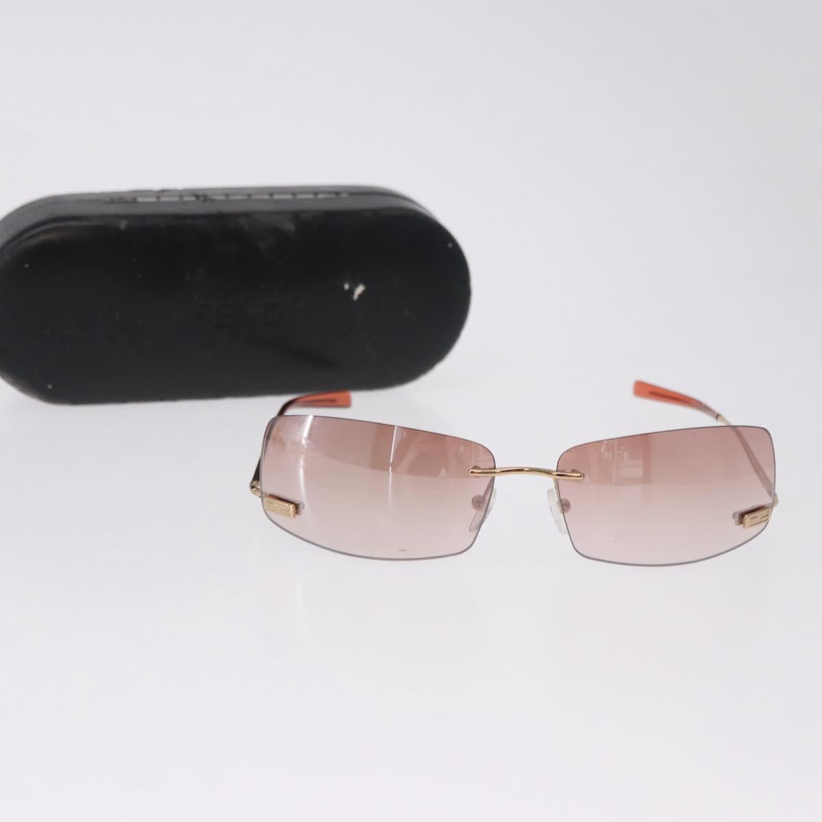 FENDI Sunglasses metal Red Auth BA14498