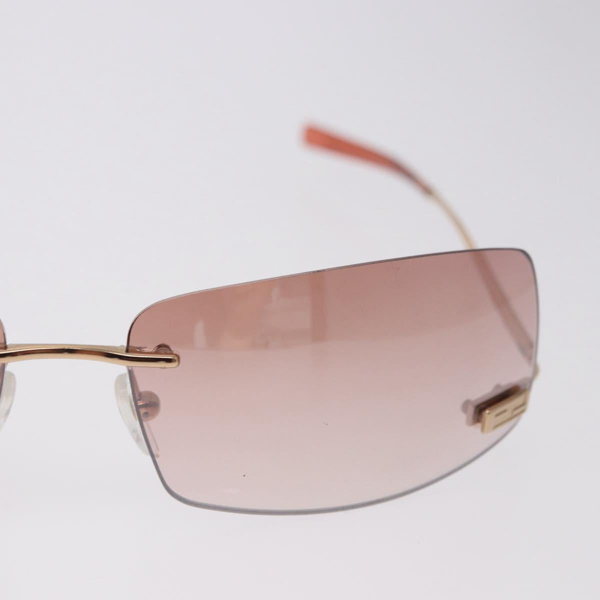 FENDI Sunglasses metal Red Auth BA14498