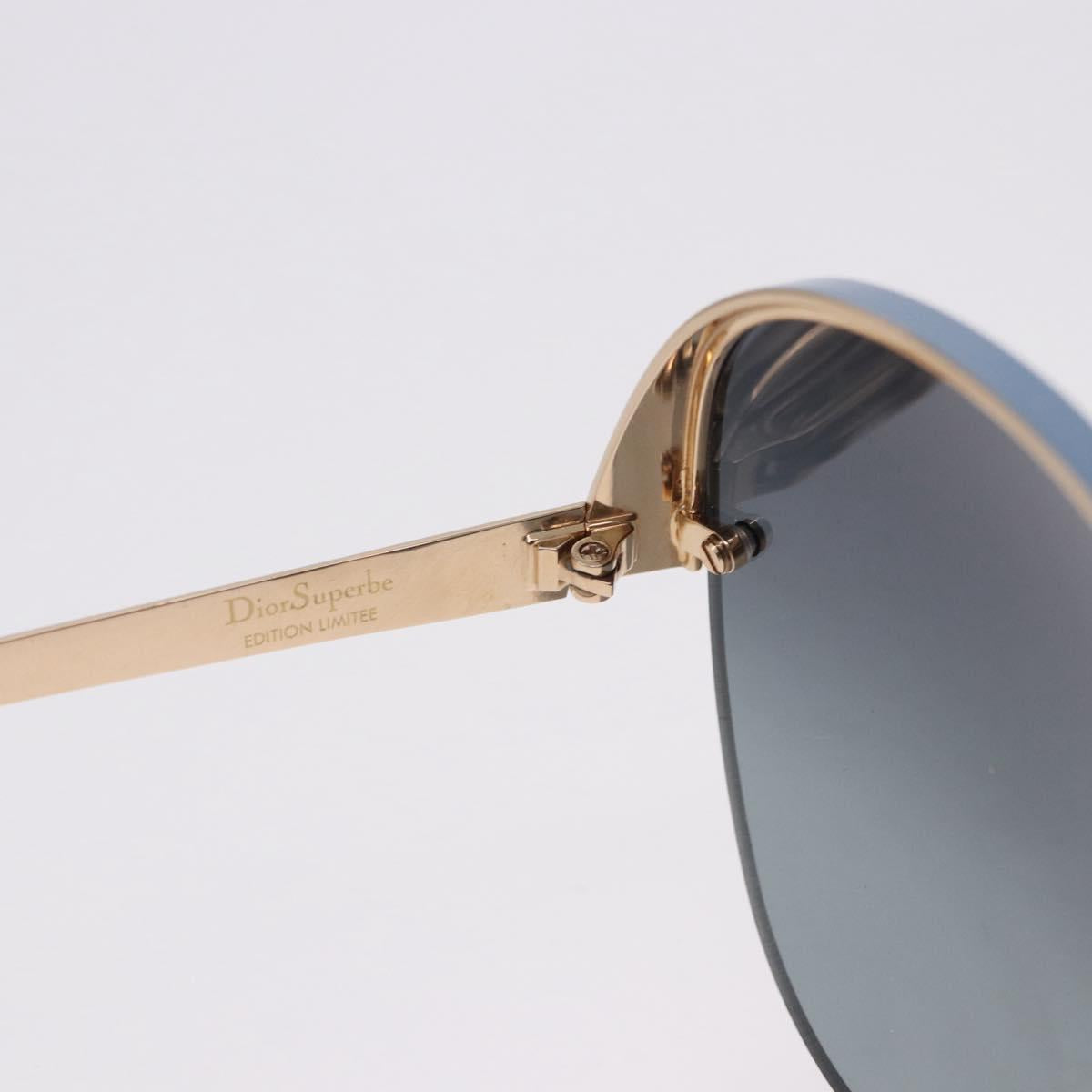 Christian Dior Sunglasses metal Light Blue Black Auth BA14499A