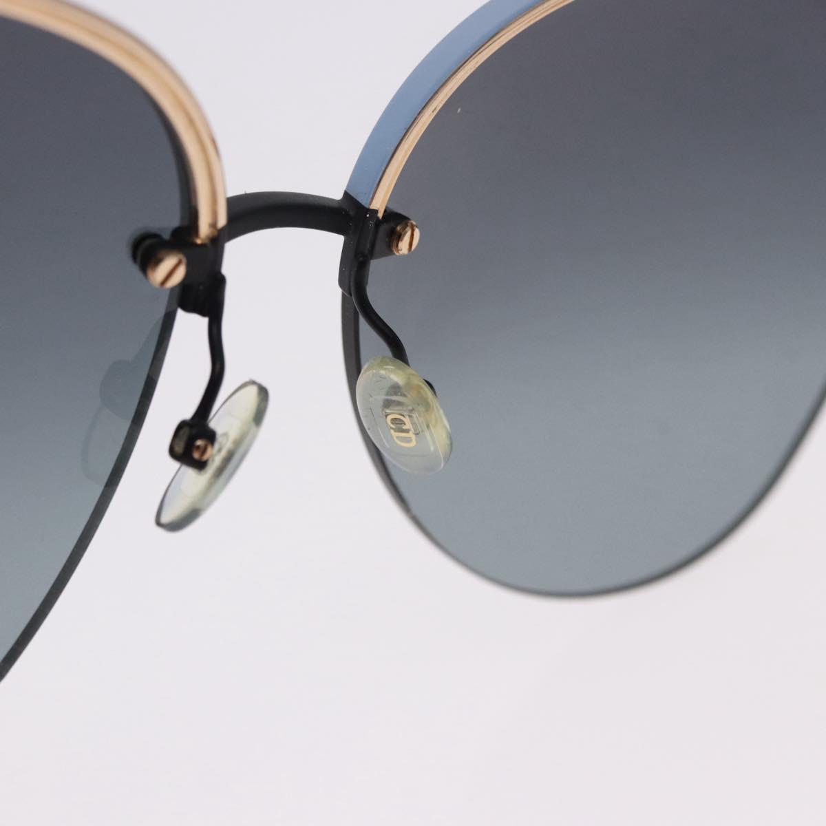 Christian Dior Sunglasses metal Light Blue Black Auth BA14499A
