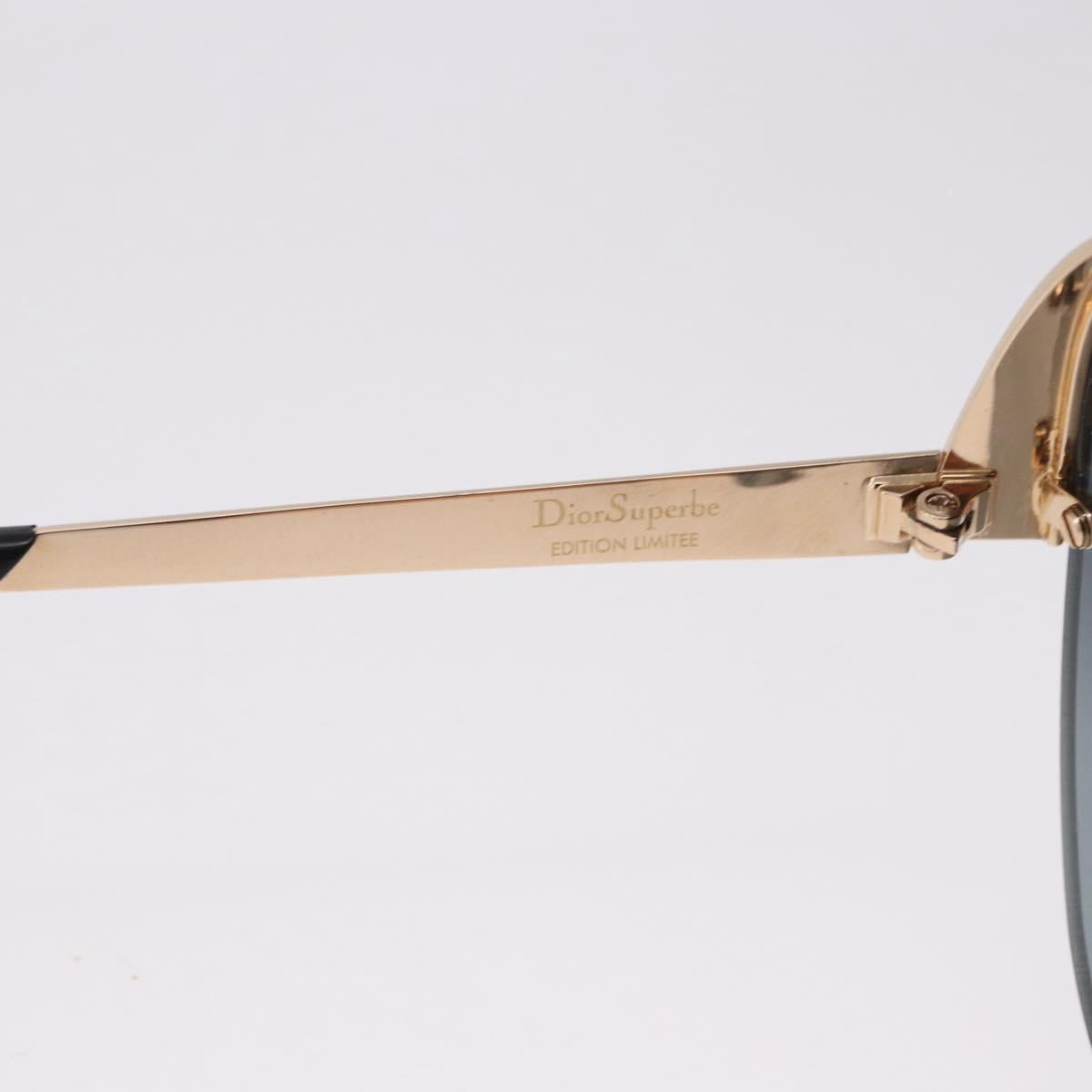 Christian Dior Sunglasses metal Light Blue Black Auth BA14499A