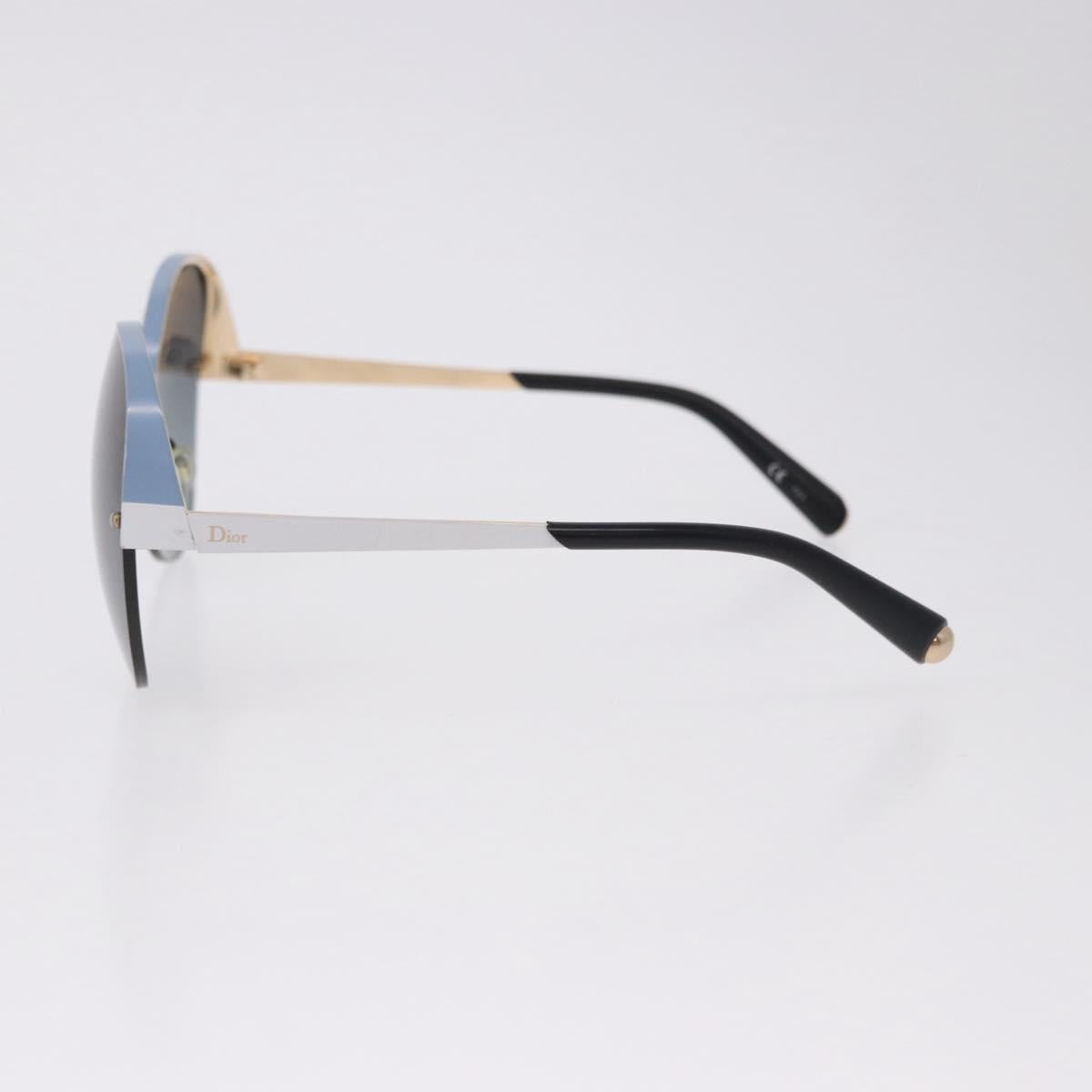 Christian Dior Sunglasses metal Light Blue Black Auth BA14499A