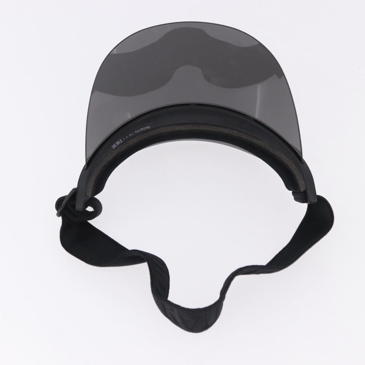 Christian Dior Sun Visor plastic Black Auth BA14500M