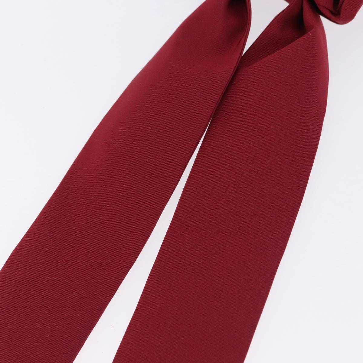 HERMES Shush Hair Tie Silk Knight's Constellation Bordeaux Auth BA14501M