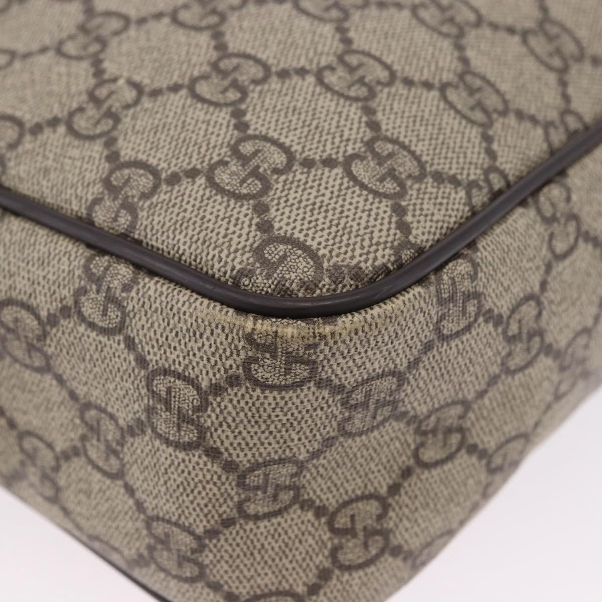 GUCCI GG Supreme Shoulder Bag PVC Beige Gold 233268 Auth BA14504