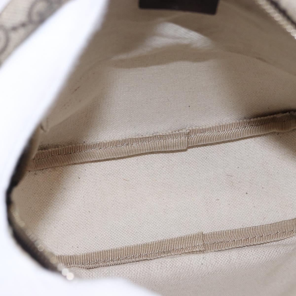 GUCCI GG Supreme Shoulder Bag PVC Beige Gold 233268 Auth BA14504
