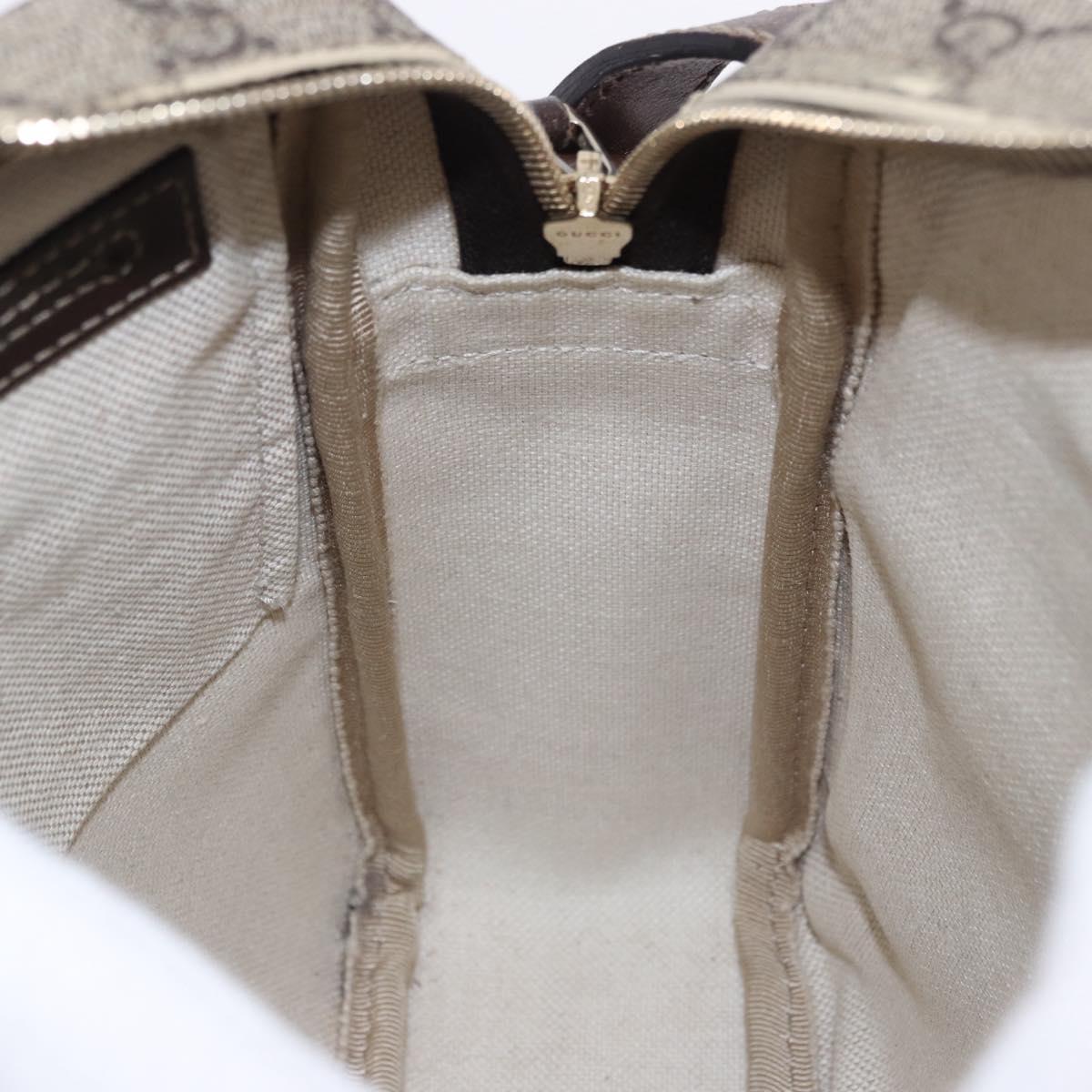 GUCCI GG Supreme Shoulder Bag PVC Beige Gold 233268 Auth BA14504