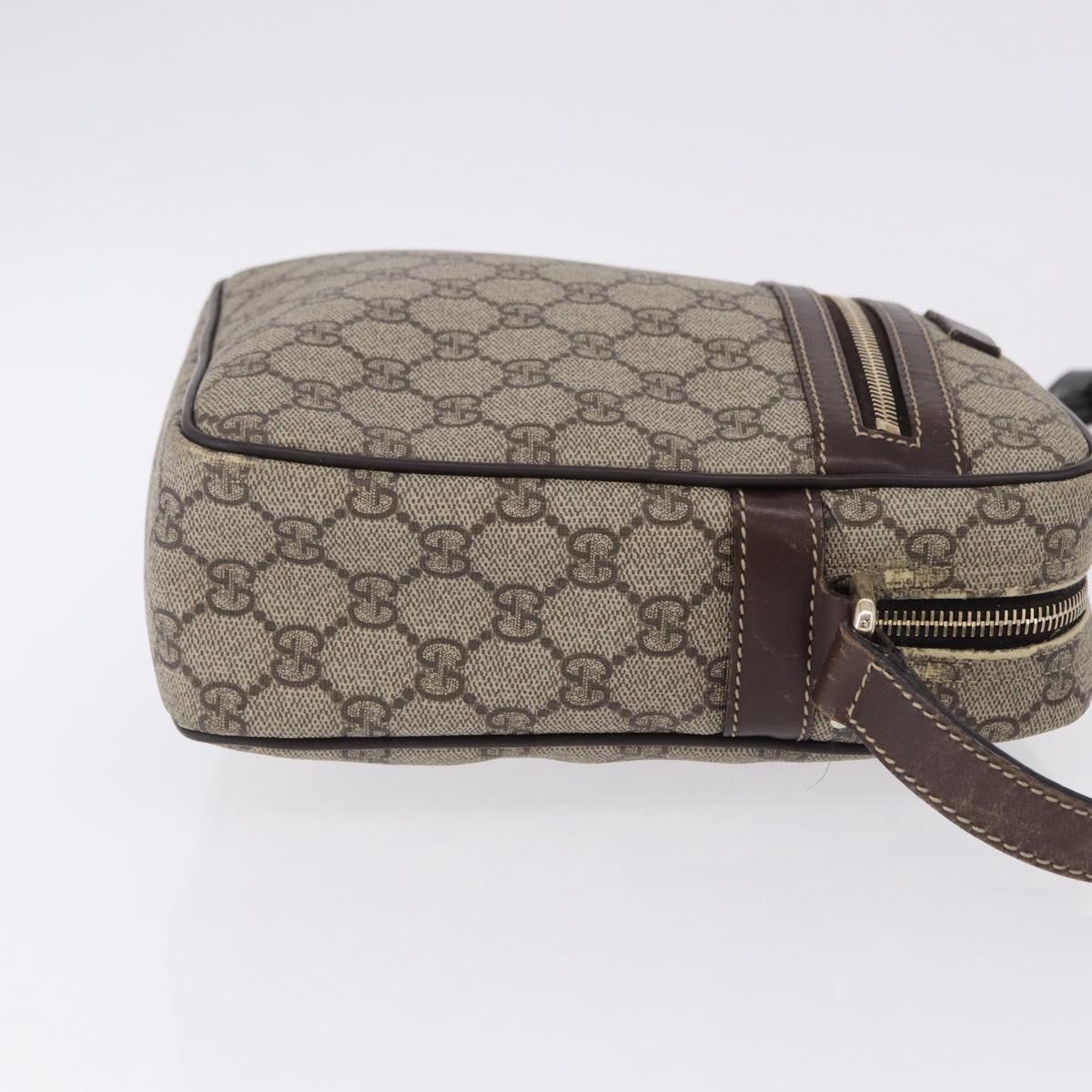 GUCCI GG Supreme Shoulder Bag PVC Beige Gold 233268 Auth BA14504