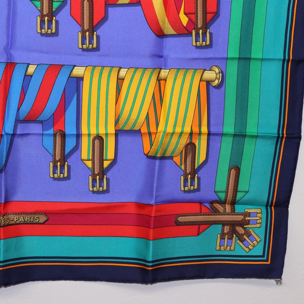HERMES Carre 90 Scarf Silk Multicolor Auth BA14509M