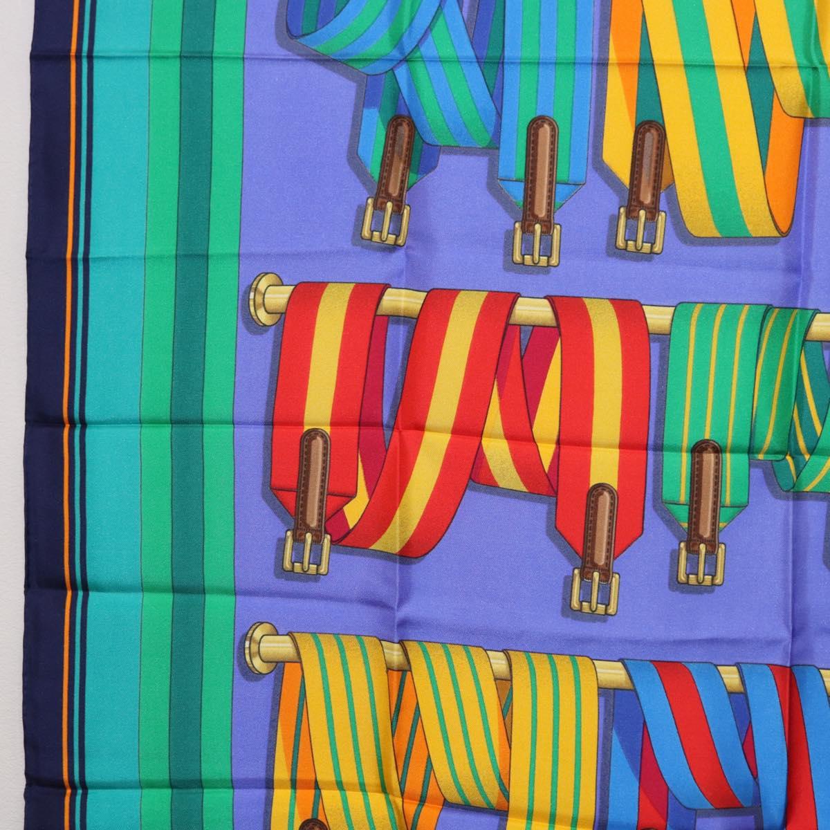 HERMES Carre 90 Scarf Silk Multicolor Auth BA14509M