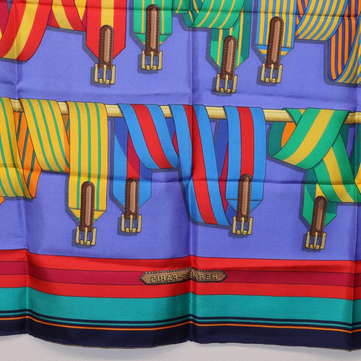 HERMES Carre 90 Scarf Silk Multicolor Auth BA14509M