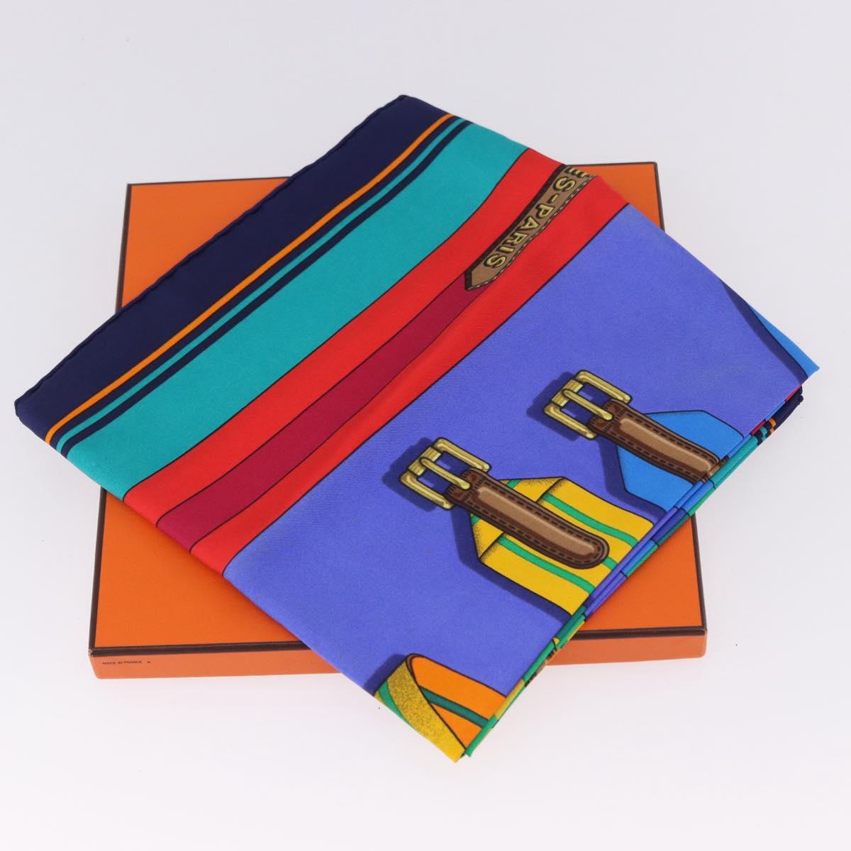 HERMES Carre 90 Scarf Silk Multicolor Auth BA14509M