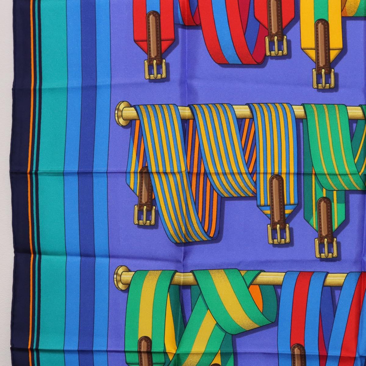 HERMES Carre 90 Scarf Silk Multicolor Auth BA14509M