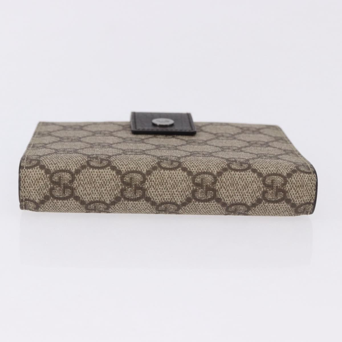 GUCCI GG Supreme Day Planner Cover PVC Beige Silver 115240 Auth BA14510A