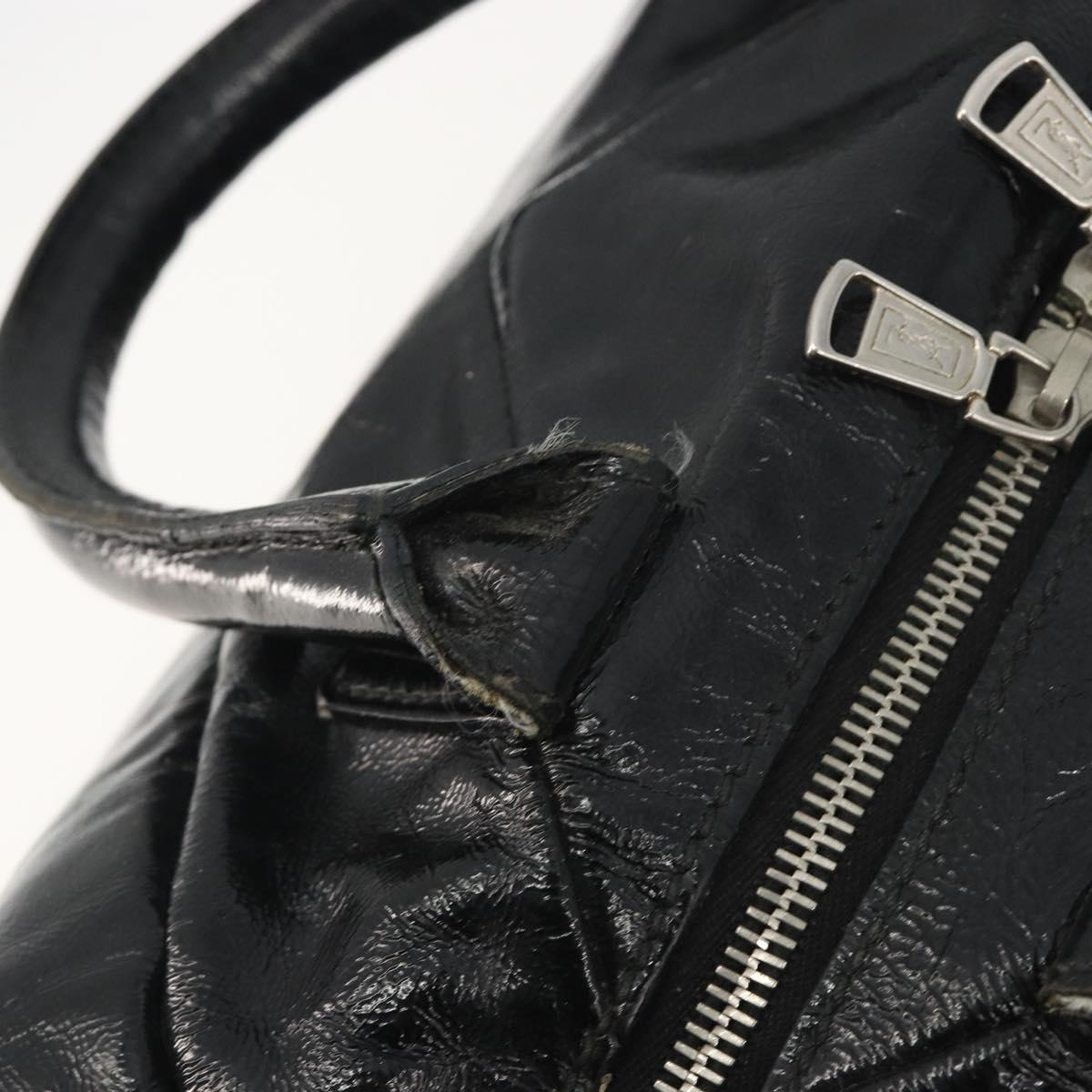 SAINT LAURENT Hand Bag Patent Leather Black Silver 208315 Auth BA14519