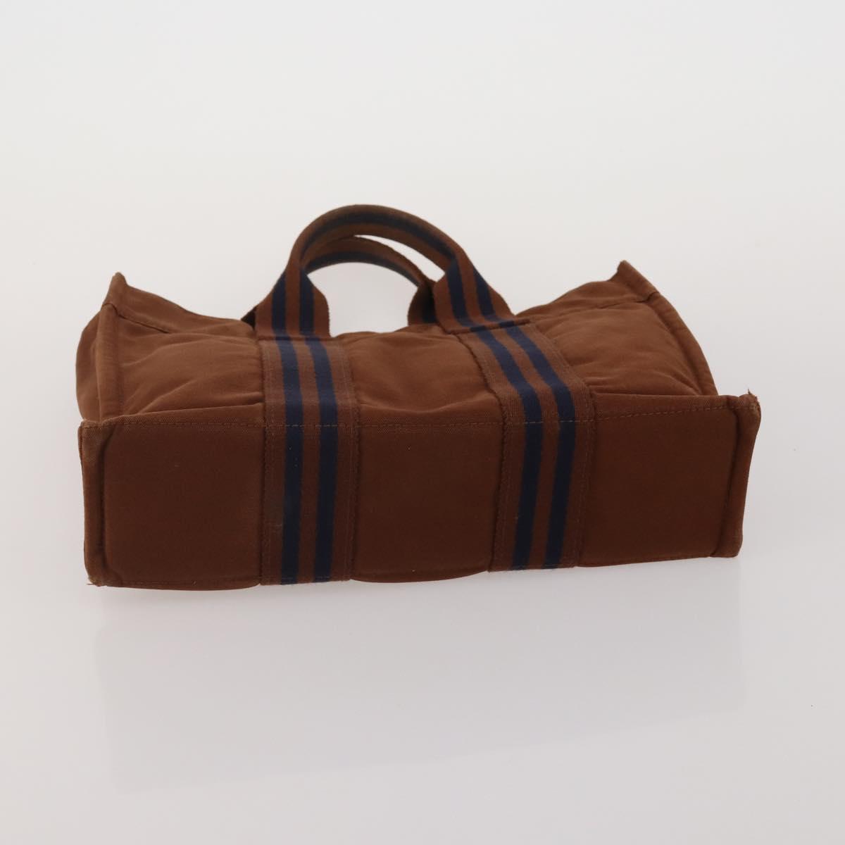 HERMES Fourre Tout Hand Bag cotton 5 Set Black Red Navy Auth BA14521
