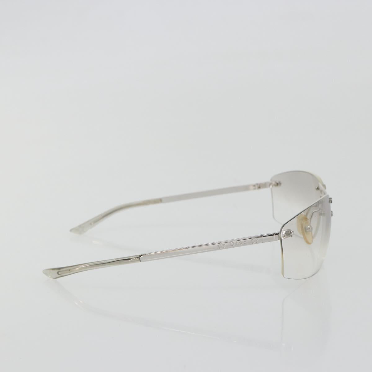 Christian Dior Rimless Sunglasses Metal Silver Auth BA14523V