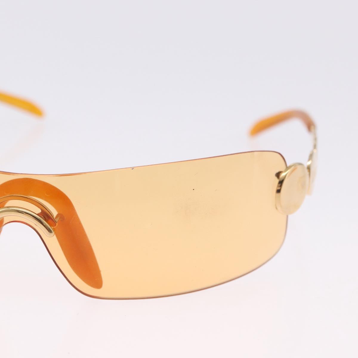 Christian Dior Rimless Sunglasses Metal Orange Gold Auth BA14524V