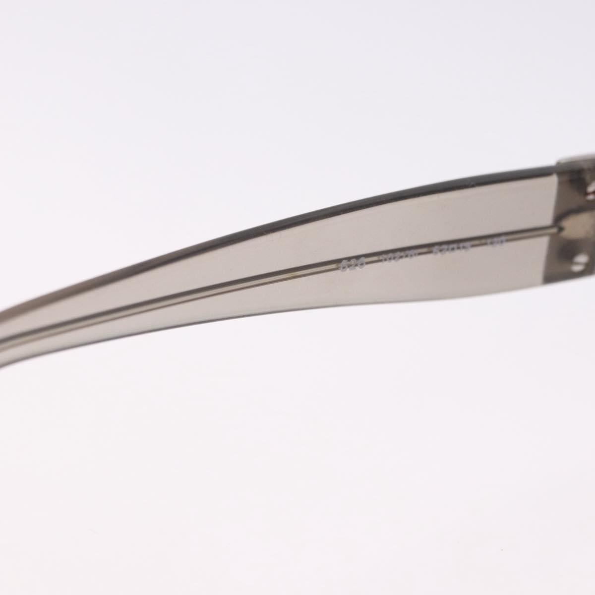 BVLGARI Rimless Sunglasses Metal Clear Silver Auth BA14525