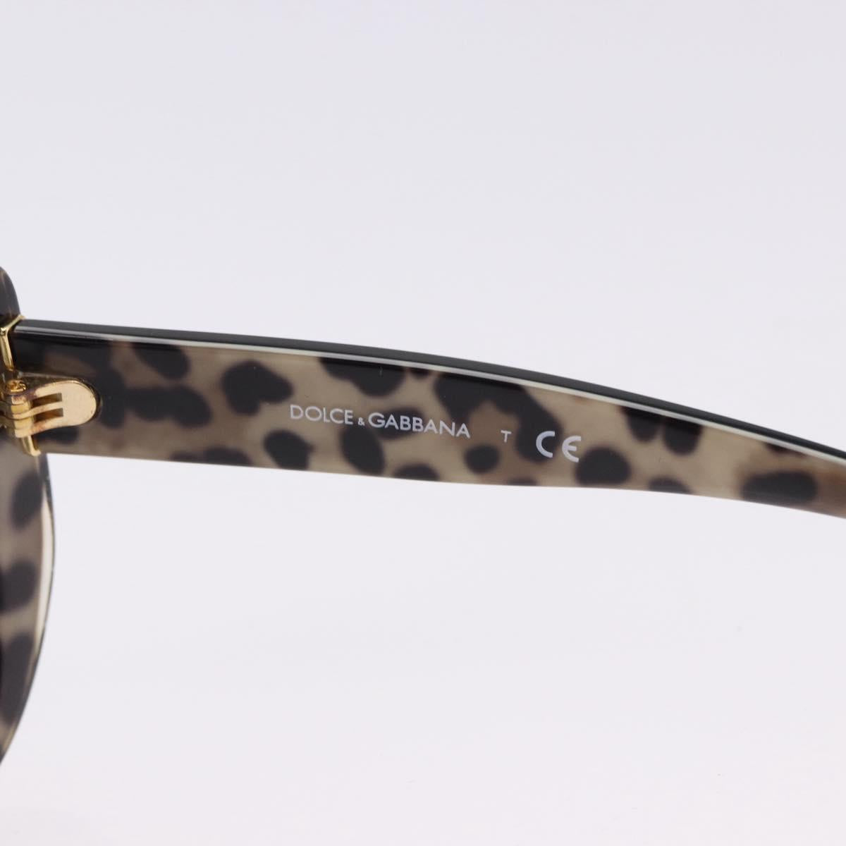 DOLCE&GABBANA Sunglasses Plastic Black Gold Auth BA14526