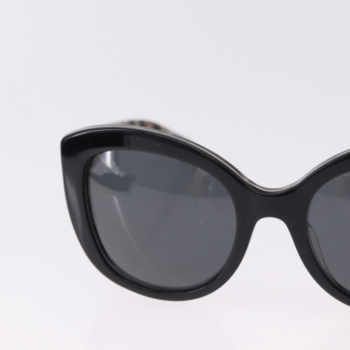 DOLCE&GABBANA Sunglasses Plastic Black Gold Auth BA14526