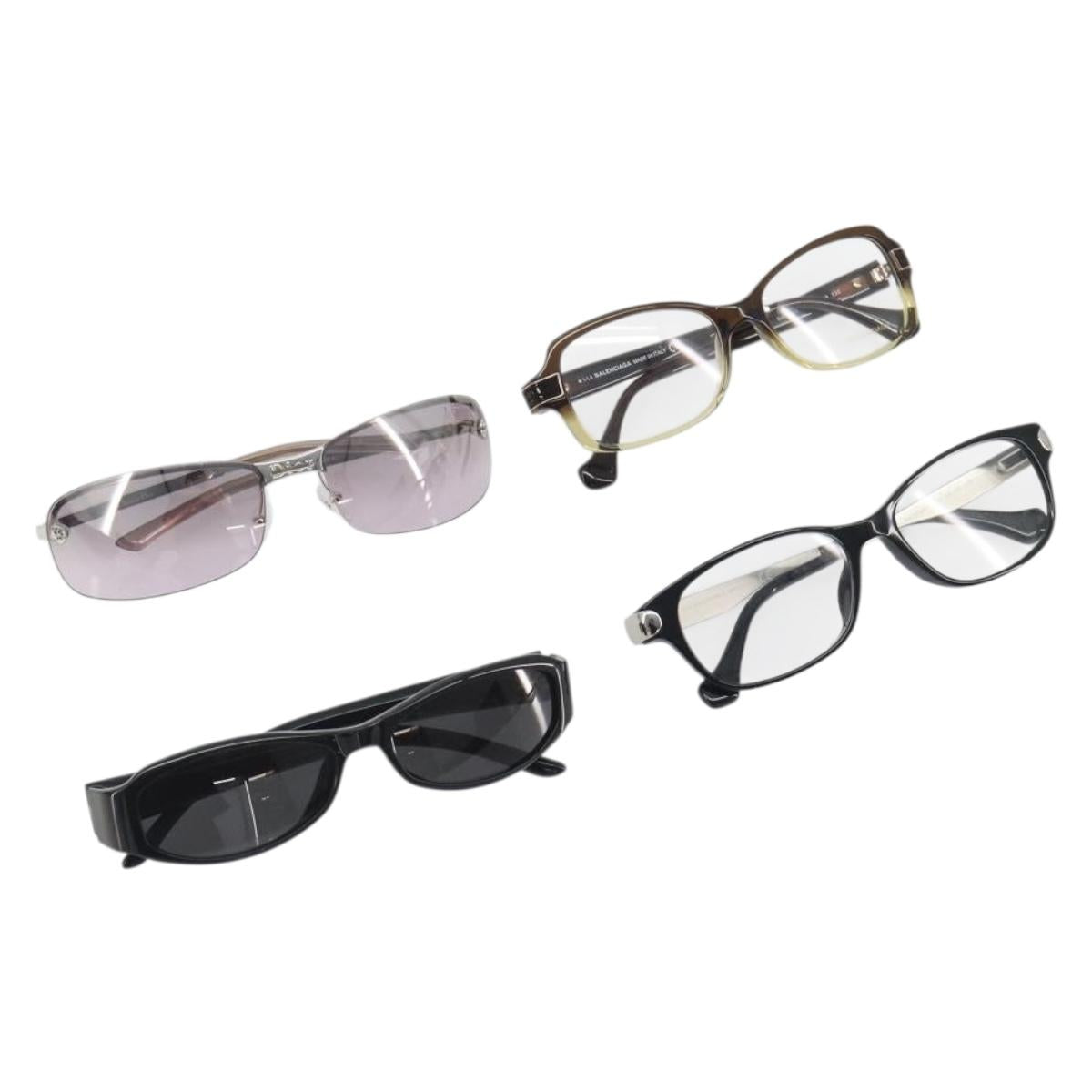 GUCCI Christian Dior Balenciaga Sunglasses 4 Set Black Brown gray Auth BA14527