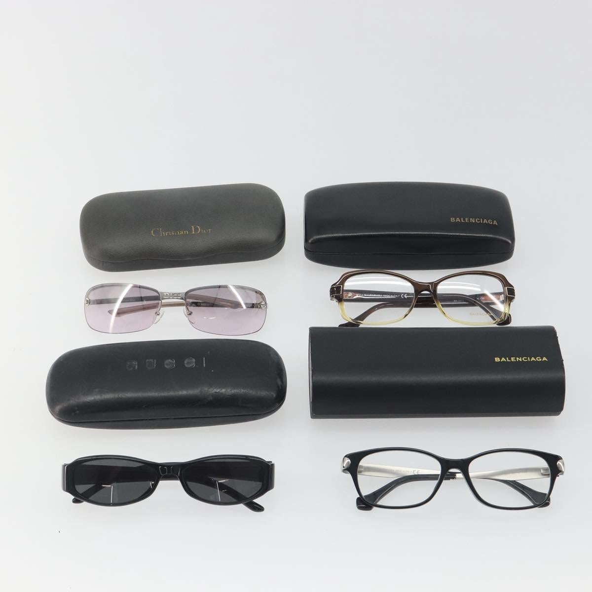 GUCCI Christian Dior Balenciaga Sunglasses 4 Set Black Brown gray Auth BA14527